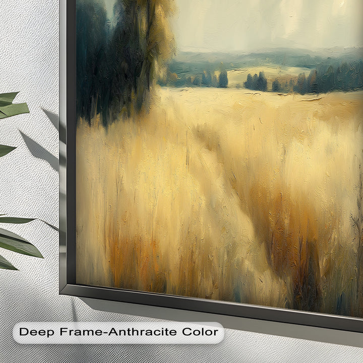 Golden Field Wandkunst – Landschaftsölgemälde