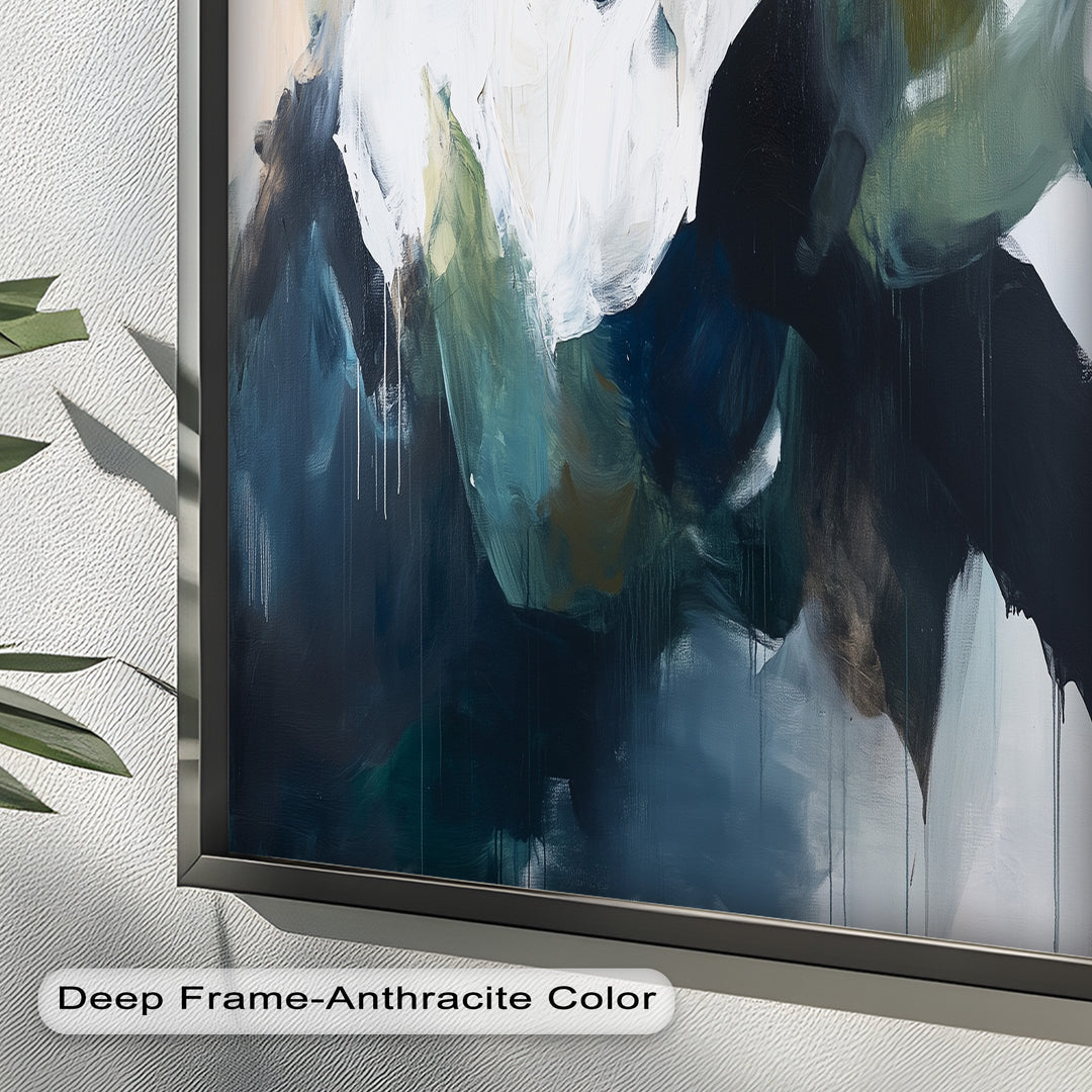 Eclipsed Range – Bold Mountain Shadows Abstract Oil Painting
