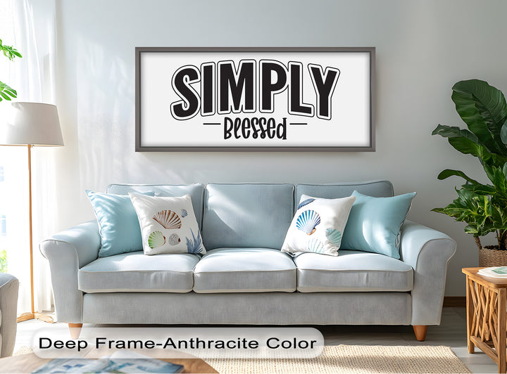 Simply Blessed – Christian Typography Oil Painting