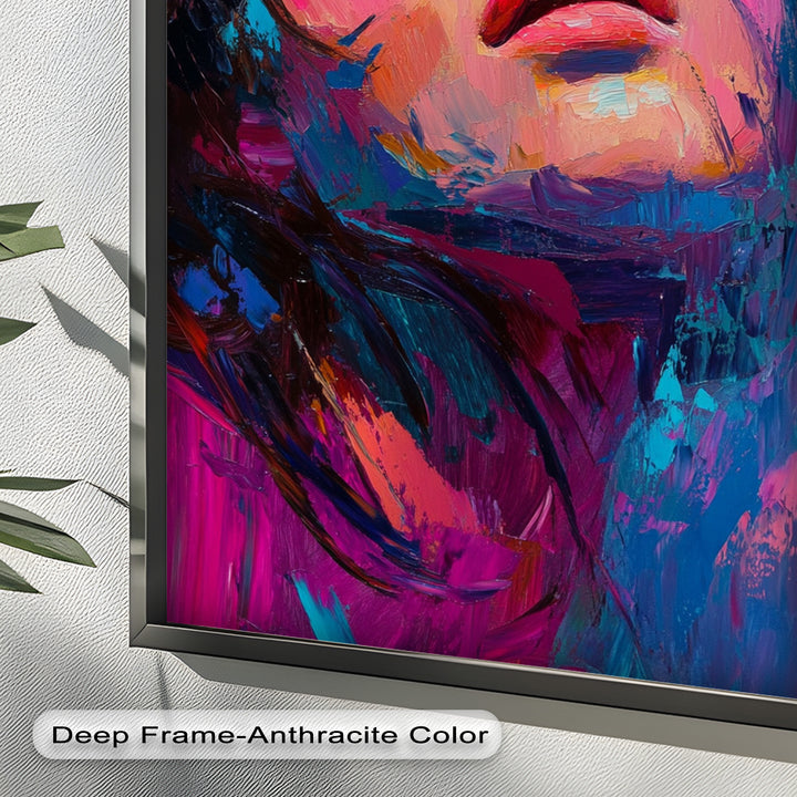 Ecstasy in Color – Vibrant Expressionist Portrait Oil Painting
