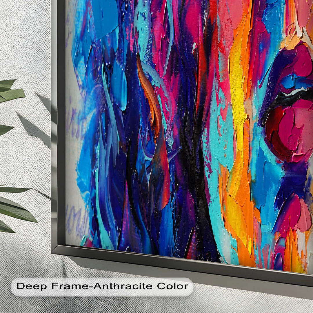 Colored Woman – Expressive Abstract Oil Painting - MyPhotoStation