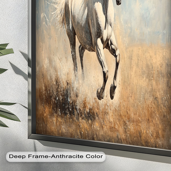 White Stallion Art – Horse Oil Painting