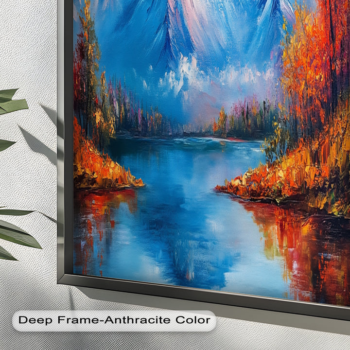 Incredible Stunning Mountain Landscape – Framed Nature Oil Painting