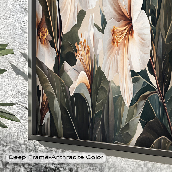 White Hibiscus – Botanical Oil Painting