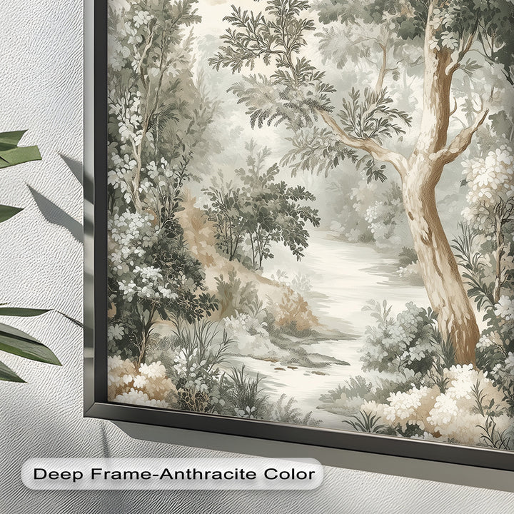 Antique Nature Wall Art-Forest Landscape Oil Paintin