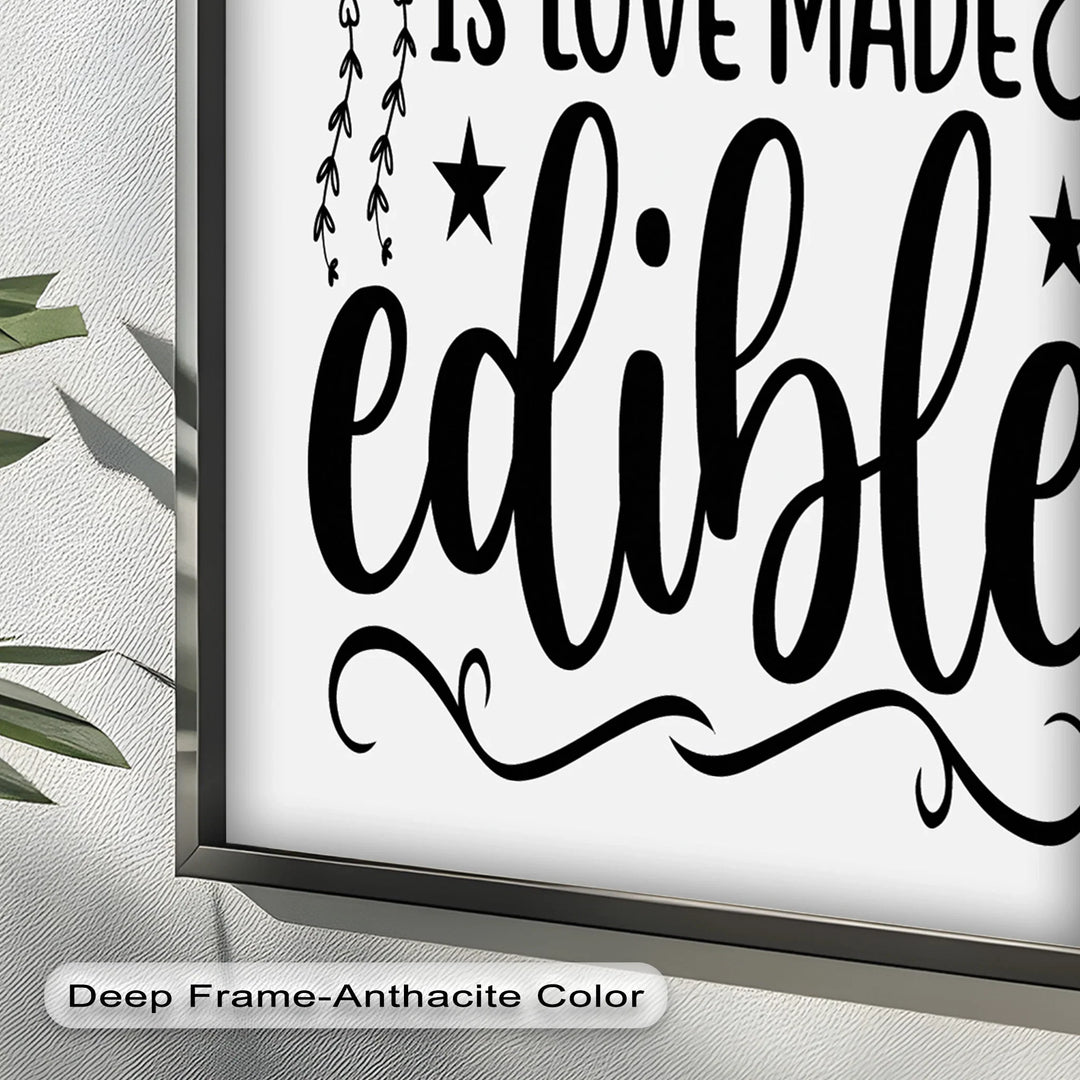 Cooking Is Love Made Edible – Framed Oil Painting - MyPhotoStation
