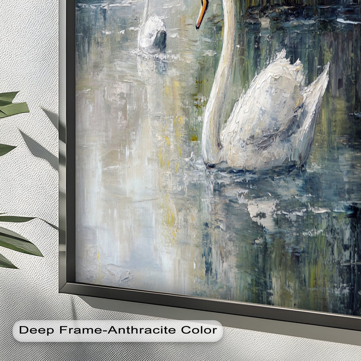 Swans on the Lake – Animal Oil Painting
