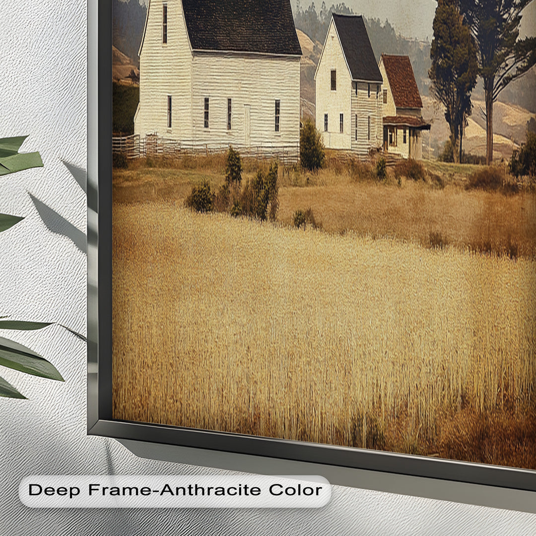 Farmhouse Landscape – Vintage Country Barn Oil Paintings