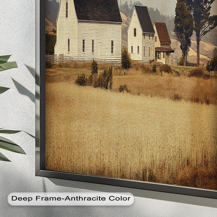 Farmhouse Landscape – Vintage Country Barn Oil Paintings