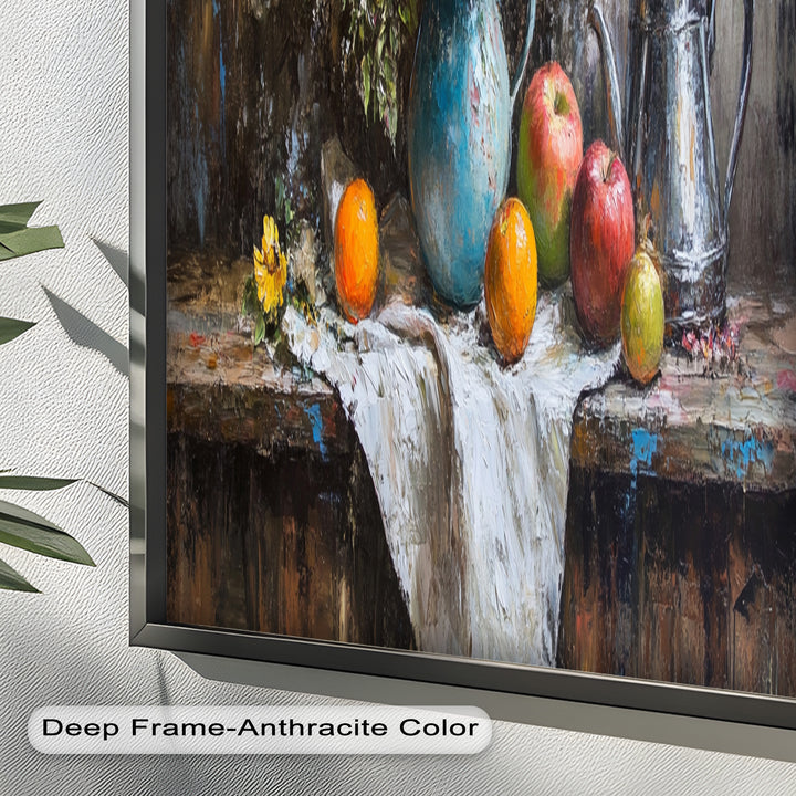 Vintage Floral & Fruit  – Still Life Art Oil Painting
