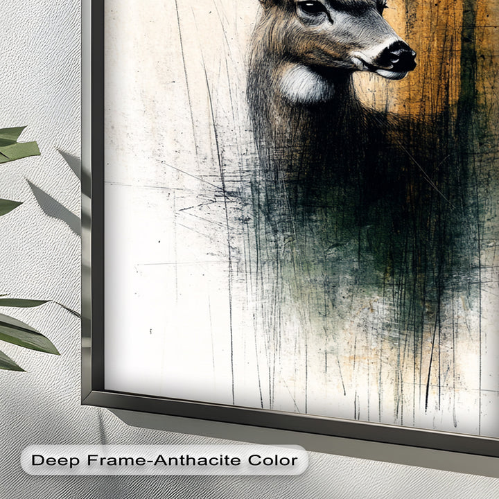 Majestic Deer Portrait - Animal Oil Painting