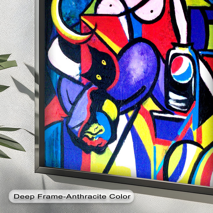 Bold Pepsi Pop Art Wall Art – Abstract Oil Painting