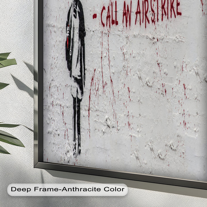 Call an Airstrike – Provocative Banksy Oil Painting
