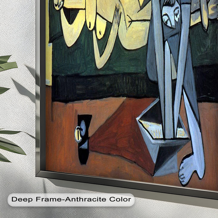 Picasso Frau mit Buch – Figuratives kubistisches Ölgemälde