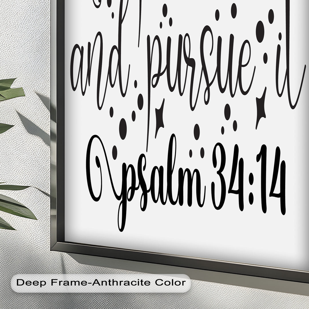 Seek Peace and Pursue It – Psalm 34:14 Bible Oil Paintings