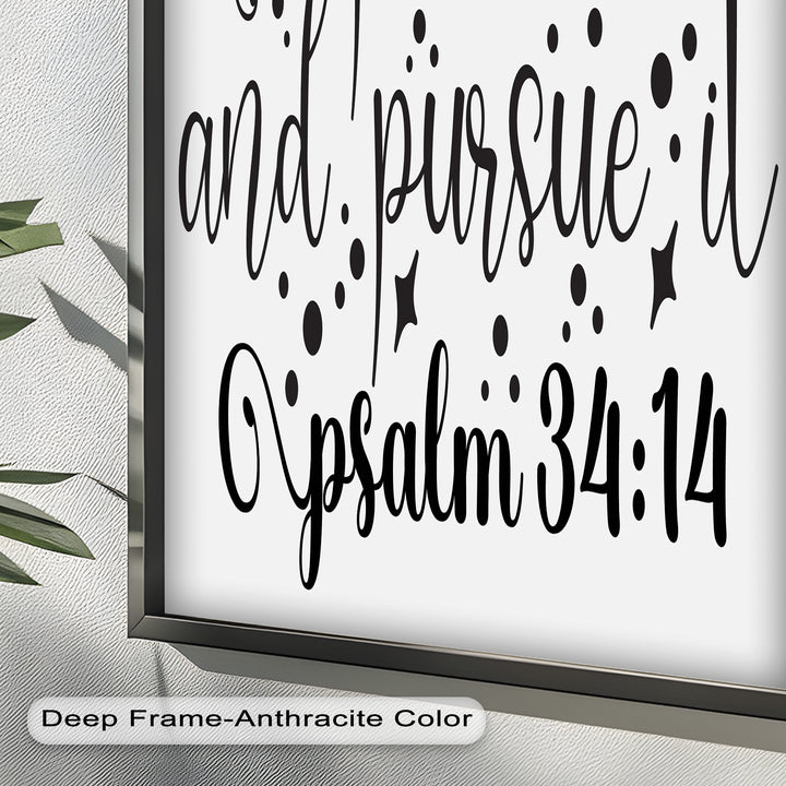 Seek Peace and Pursue It – Psalm 34:14 Bible Oil Paintings