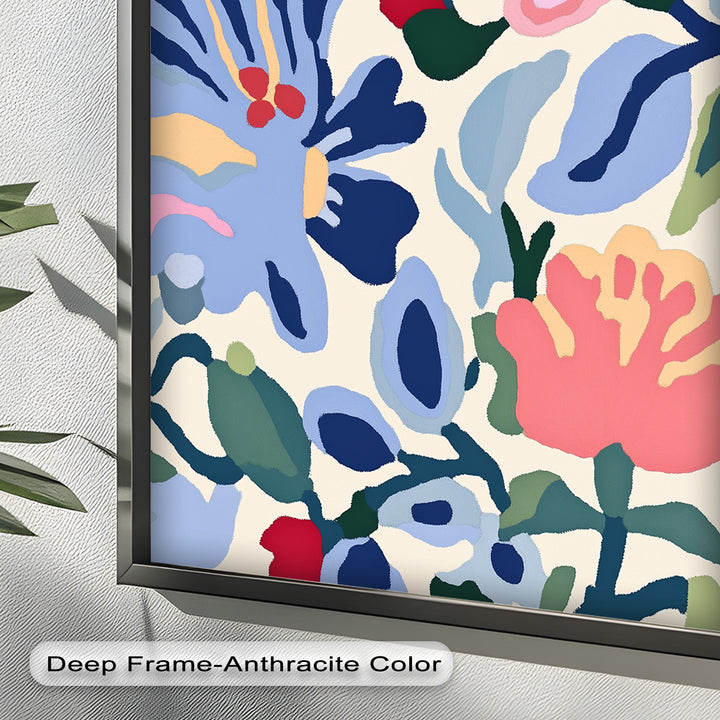 Bold Garden Whimsy – Lebendiges Boho-Blumen-Ölgemälde
