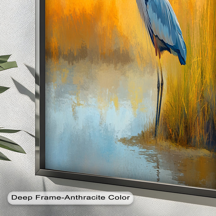 Blue Heron by Autumn Marsh – Animal Oil Painting