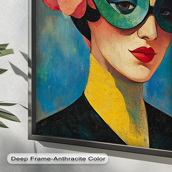 Retro Elegance Oil Painting – Fauvism Woman