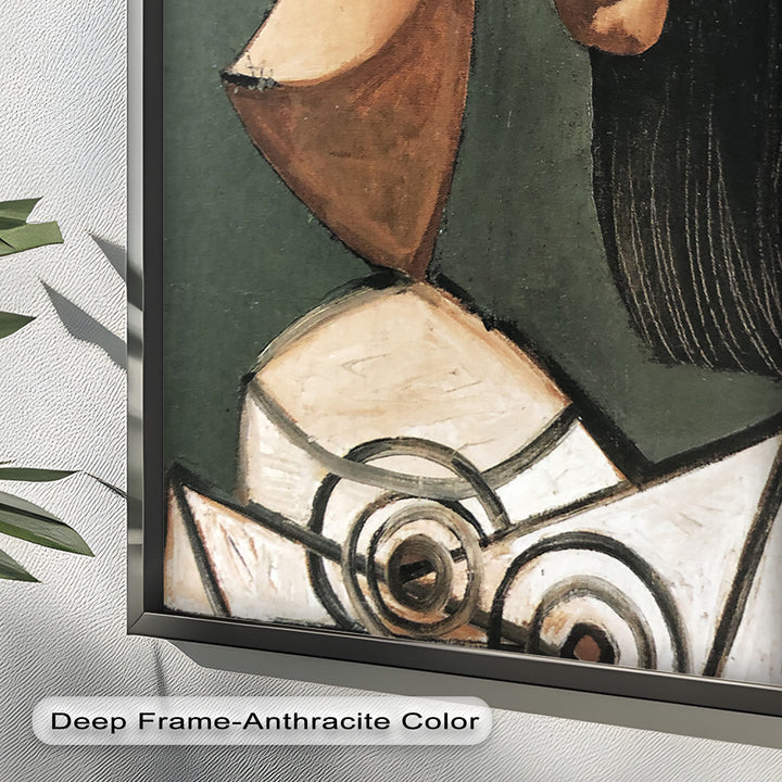 Serene Abstraction – Cubist Female Portrait Oil Painting