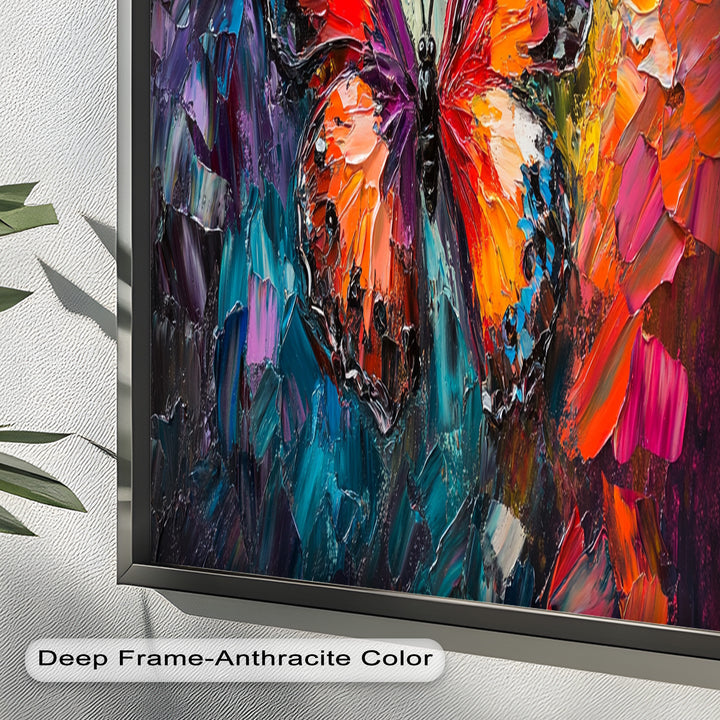 Radiant Butterfly in Blooming Spectrum - Animal Oil Painting