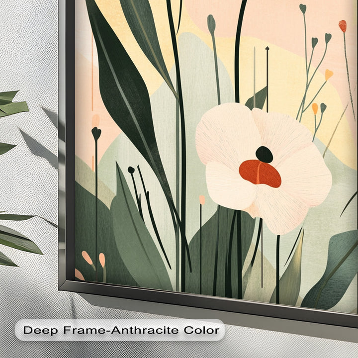 Sonnengeküsstes Trio – Minimalistisches florales Ölgemälde