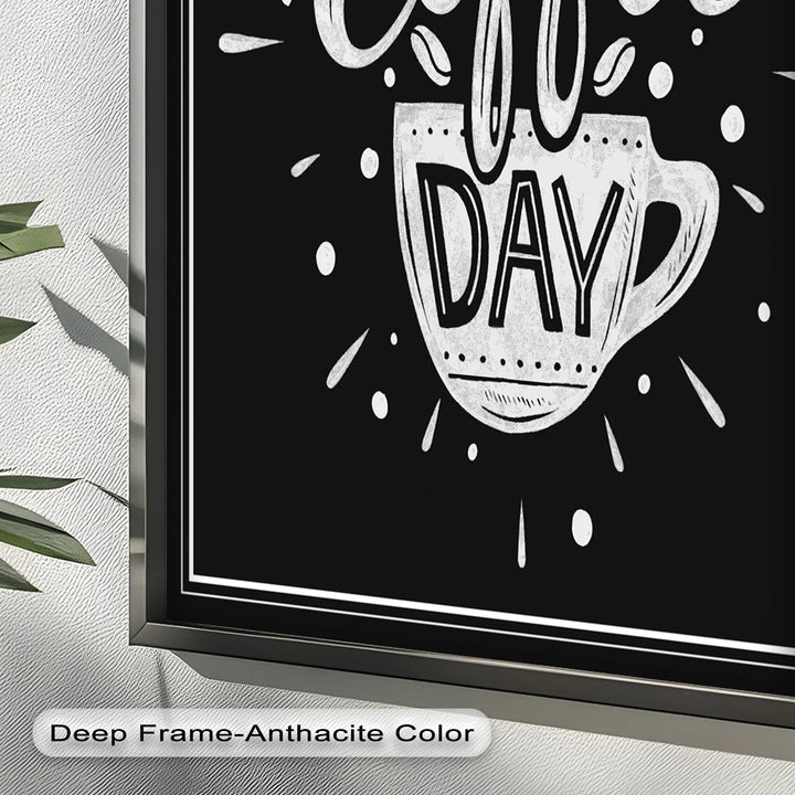 Happy Coffee Day – Fun Typography Oil Painting - MyPhotoStation