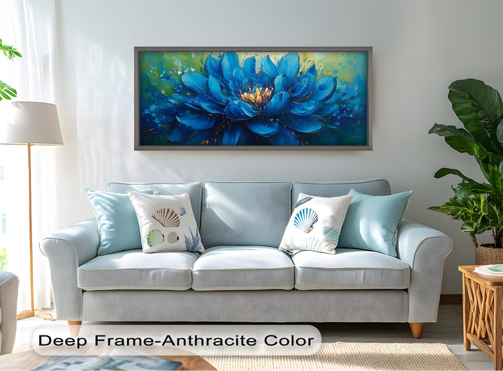 Golden-Centered Lotus in Bloom - Flower Oil Painting