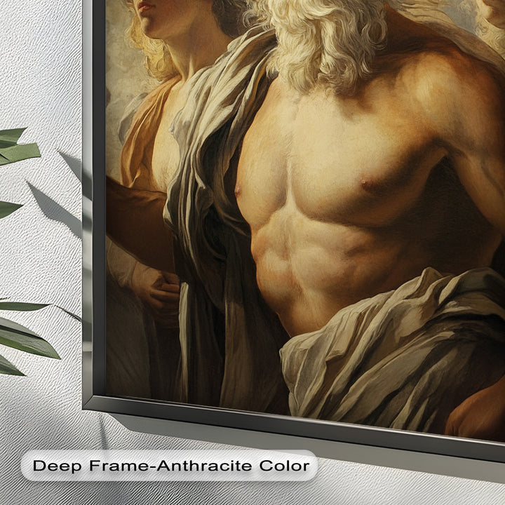 Zeus zwischen den Wolken - Mythologie Ölgemälde
