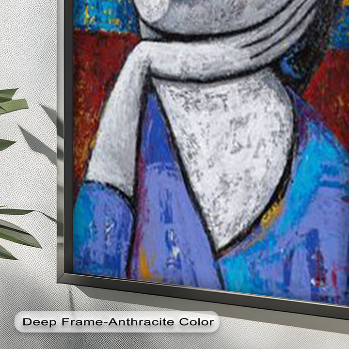 Quiet Reflection – Textured Modern Portrait Picasso Oil Painting