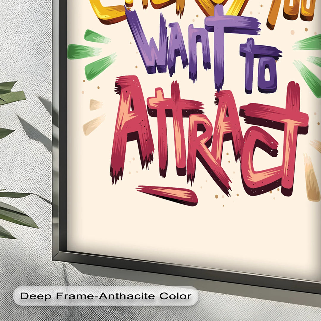 Be the Energy You Want to Attract – Motivational Oil Painting - MyPhotoStation