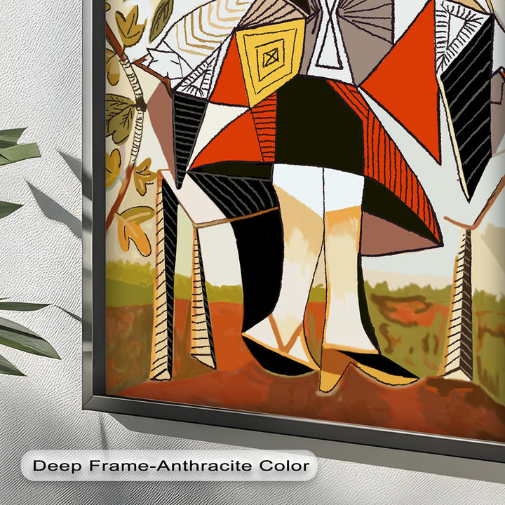 Queen Among Leaves – Picasso Style Cubist Oil Painting