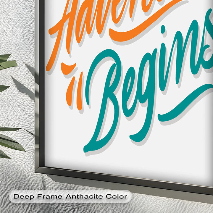 And So the Adventure Begins – Colorful Motivational Oil Painting - MyPhotoStation