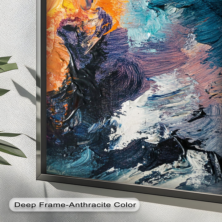 Tempest Awakening – Abstraktes Ölgemälde mit kräftiger Textur