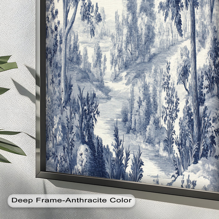 Monochrome Forest Wall Art – Classic Landscape Oil Painting