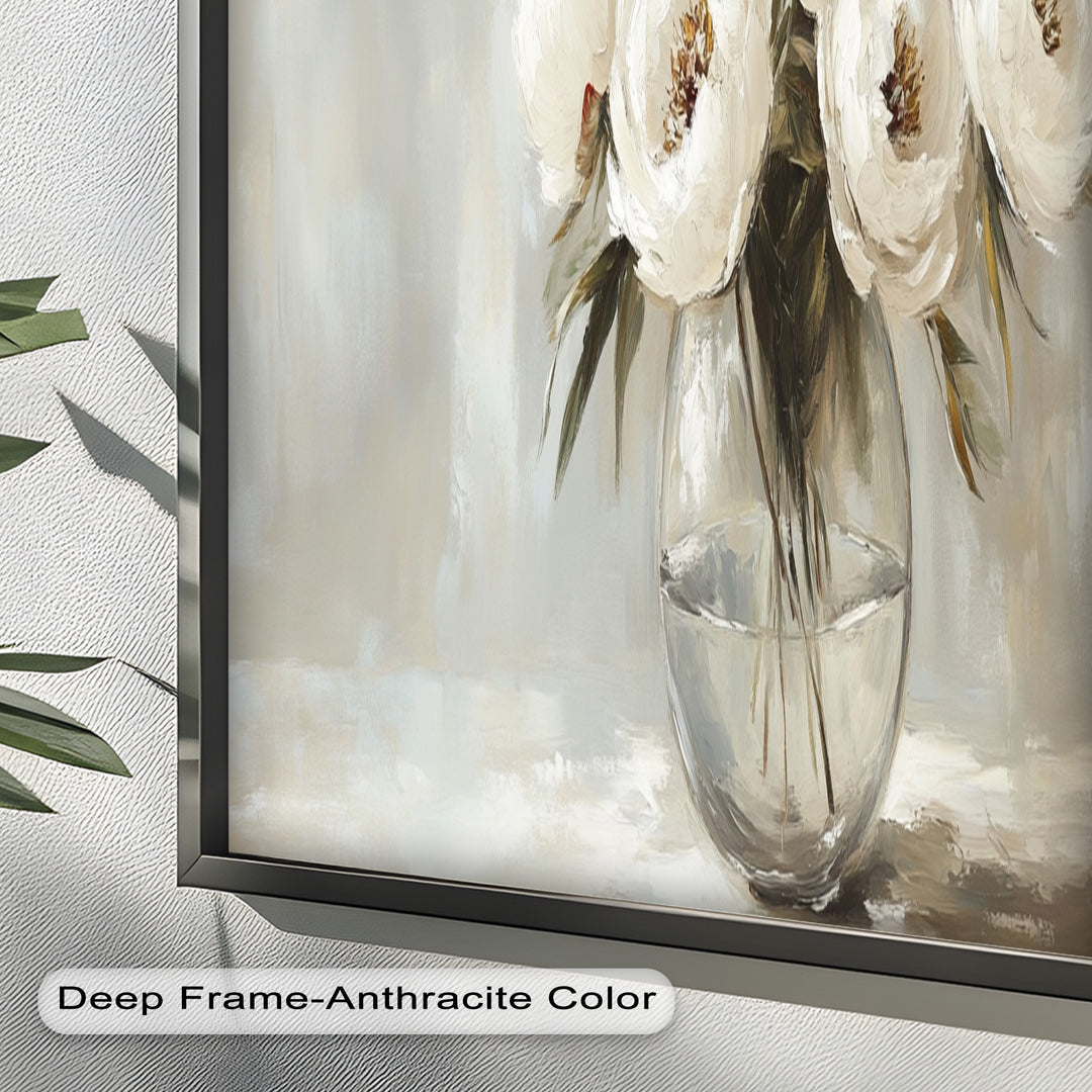 White Peony Bouquet – Floral Oil Paintings