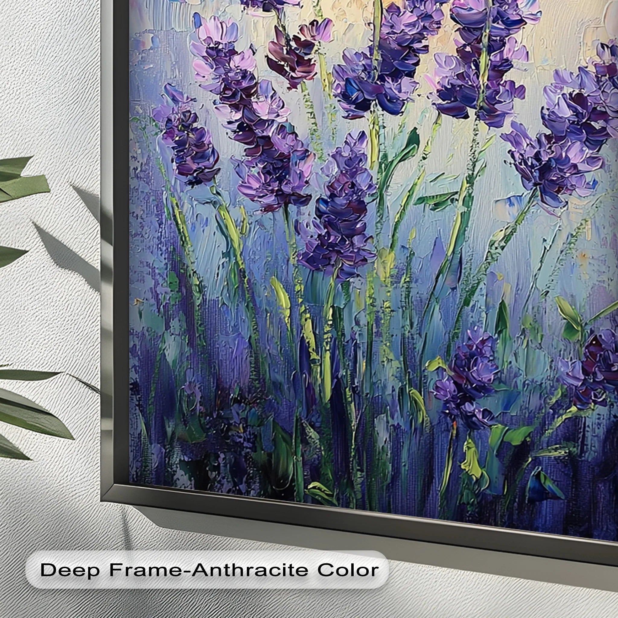 油彩画【lavender】一点もの　F4 Impressionist Lavender Stalks - Flower Oil Painting – MyPhotoStation