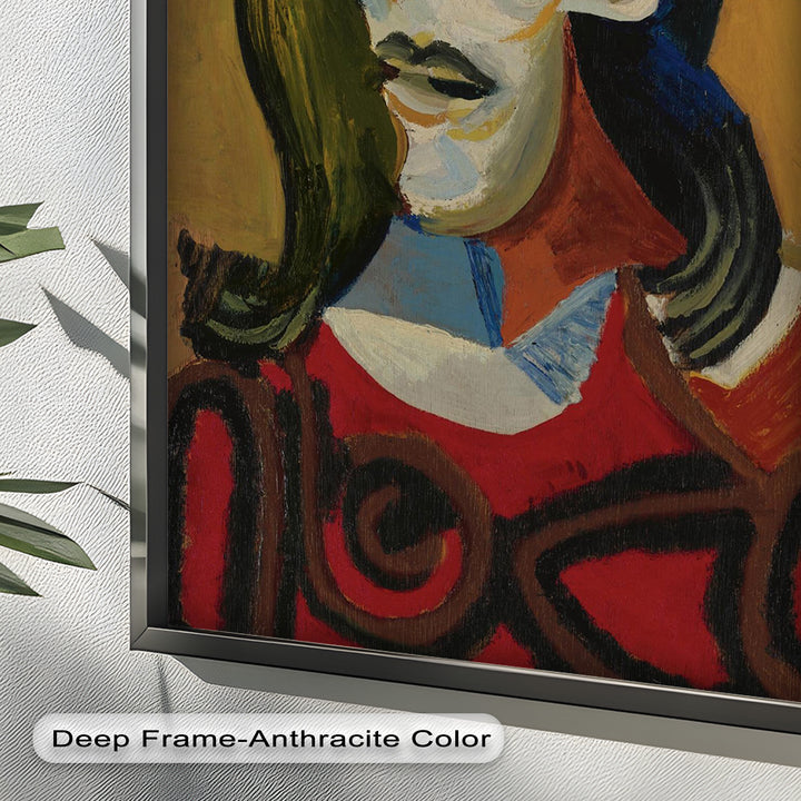 Abstract Portrait with Red Garment - Picasso Oil Painting