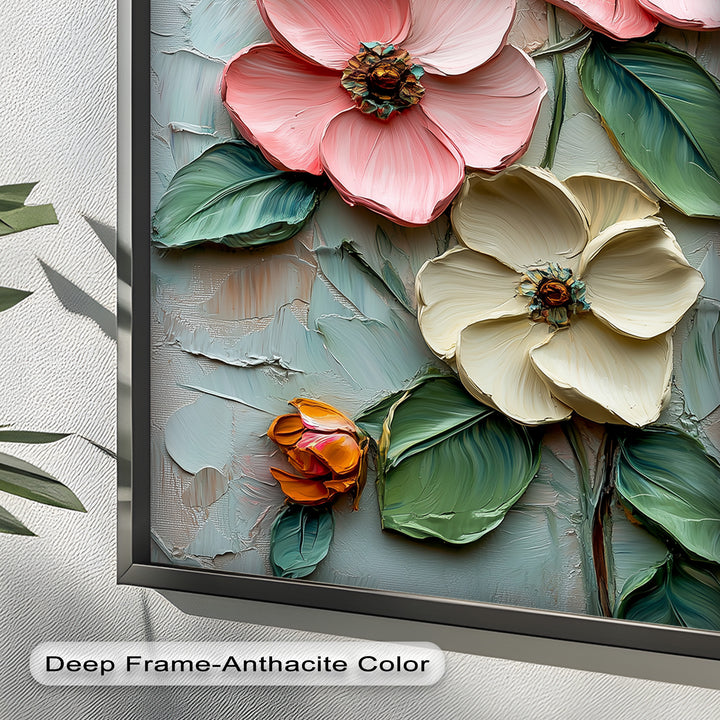Petal Whispers – Floral Elegance Flower Oil Painting