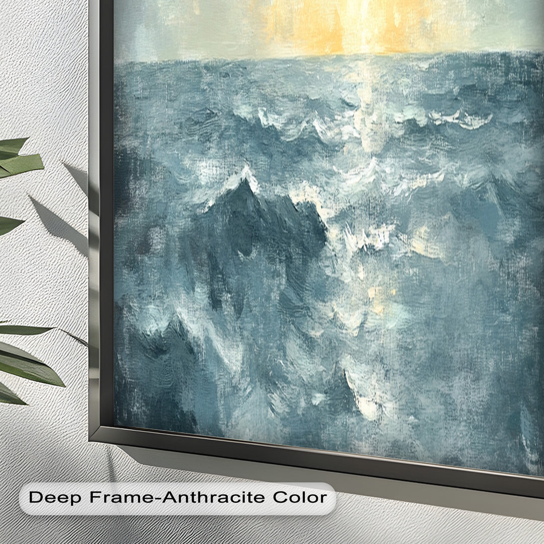 Sunrise Ocean View Decor - Seascape Oil Painting