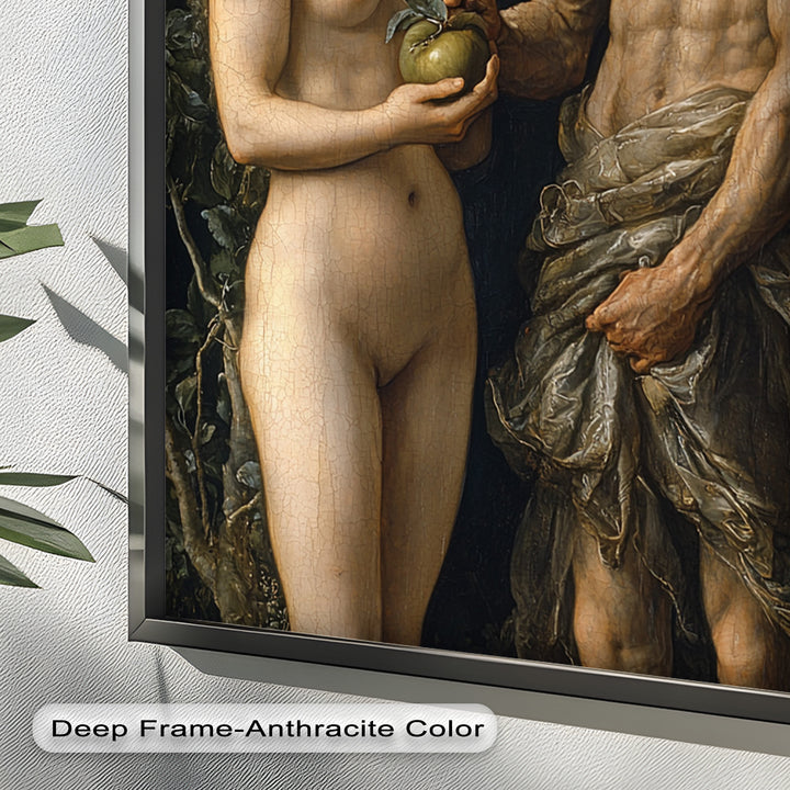 First Temptation – Adam and Eve Renaissance Oil Painting