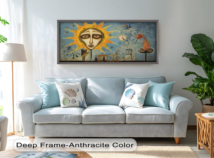 Solar Mindscape – Surreales Sonnengesicht-Ölgemälde von Picasso