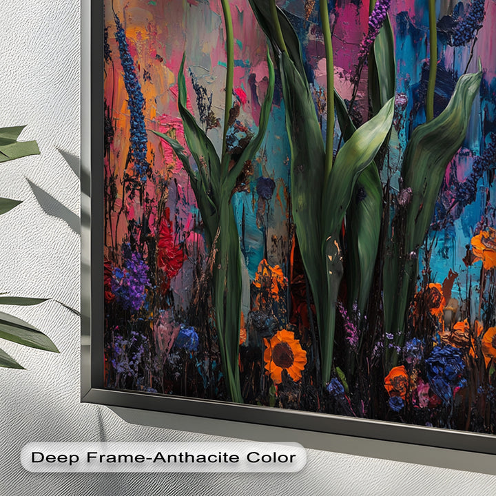 Colorful Tulip Garden - Flower Oil Painting