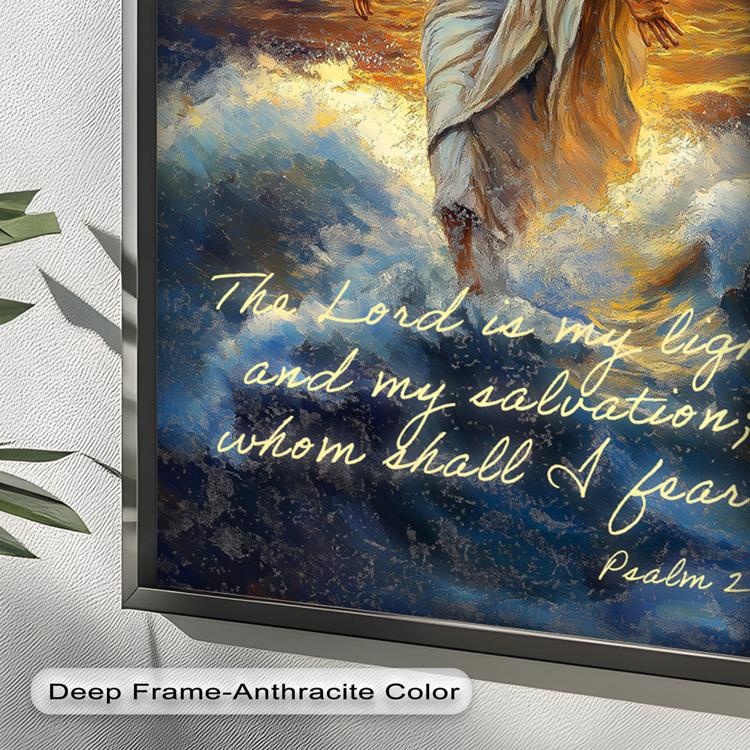 Psalm 27:1 – The Lord is My Light Bible Verse Oil Painting