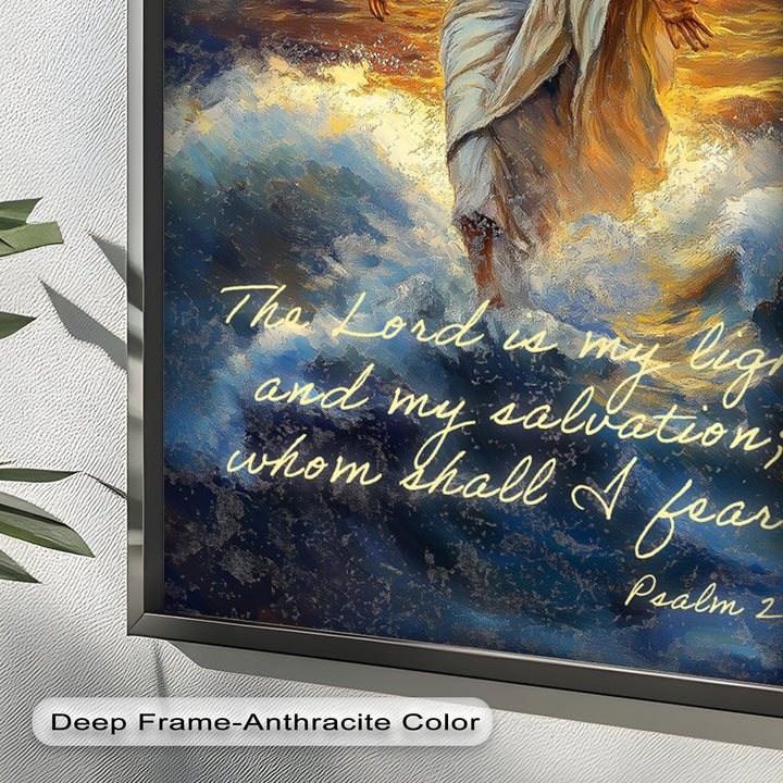 Psalm 27:1 – The Lord is My Light Bible Verse Oil Painting