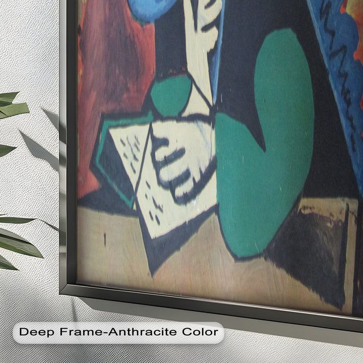 The Reader – Cubist Portrait of Quiet Focus Picasso Oil Painting