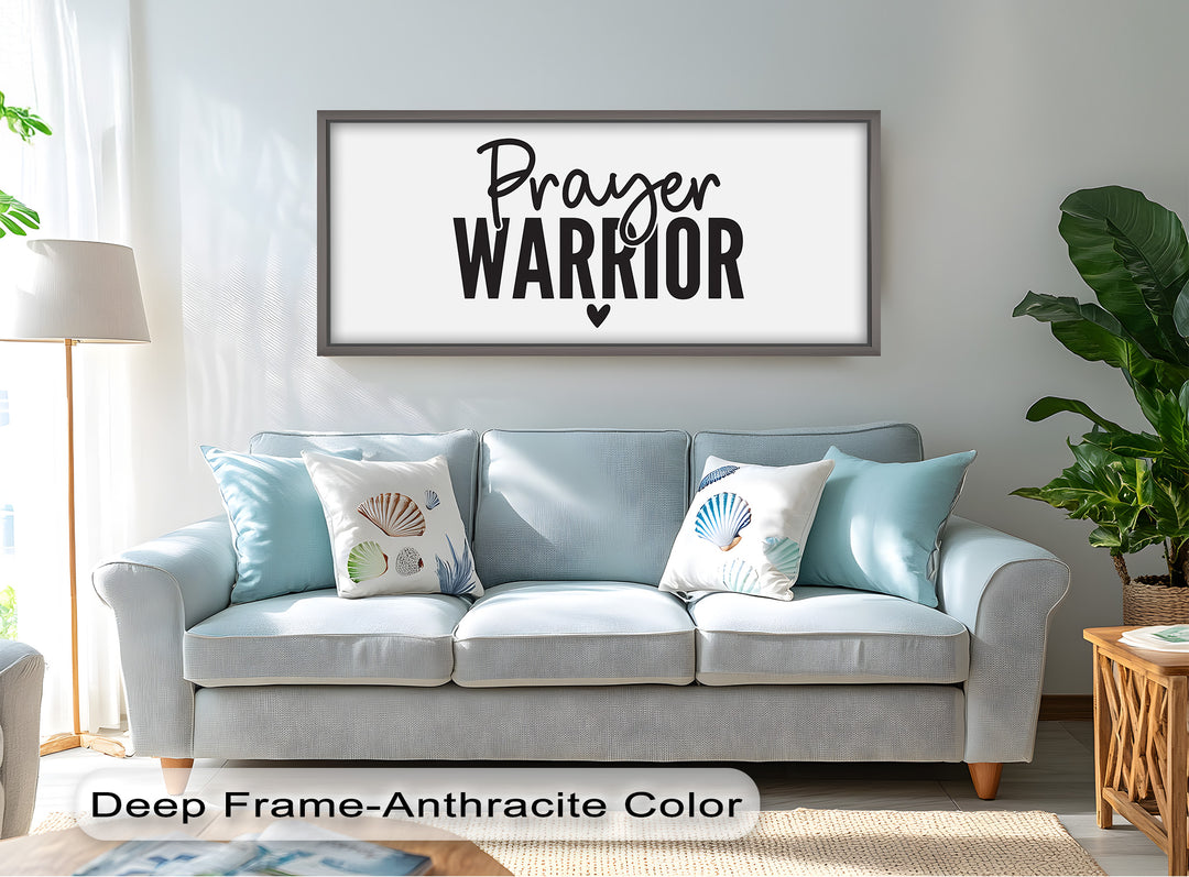 Bold Religious Oil Painting – “Prayer Warrior” Christian Wall Art