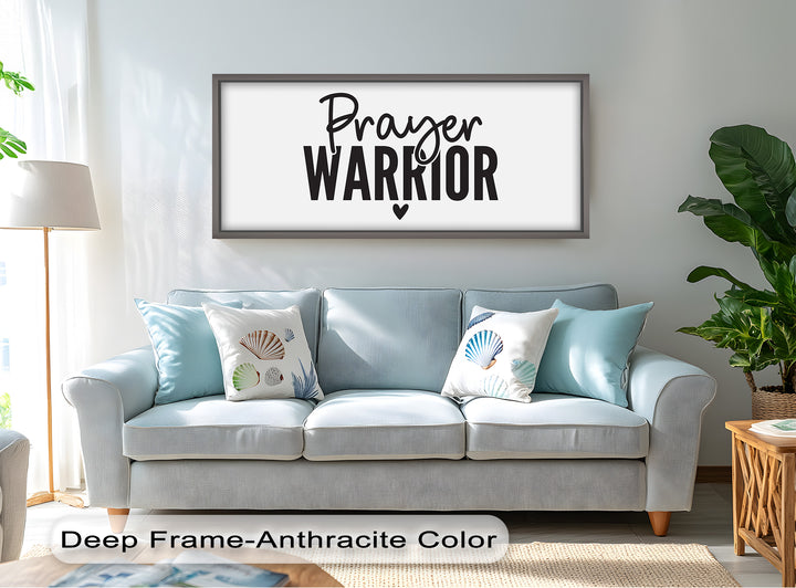 Bold Religious Oil Painting – “Prayer Warrior” Christian Wall Art