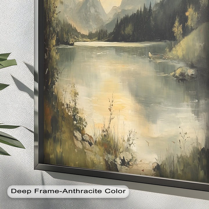 Vintage Wild River – Landscape Oil Painting