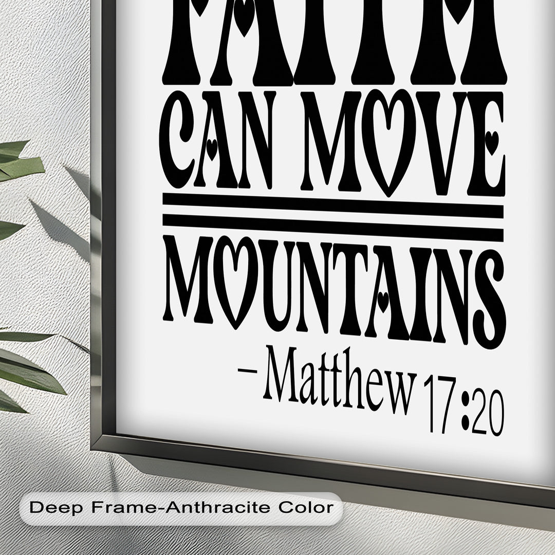 Dein Glaube kann Berge versetzen – Matthäus 17:20 Bibel-Ölgemälde